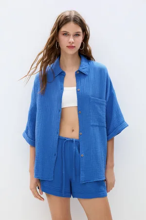 Pull&Bear Textured Short Sleeve Shirt