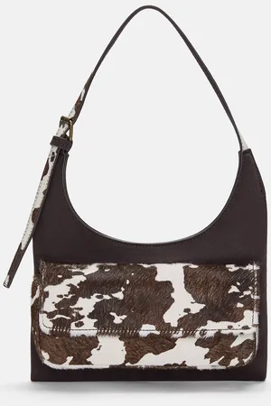 Pull&Bear Cow Print Shoulder Bag