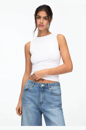 Pull&Bear Gathered Polyamide Top