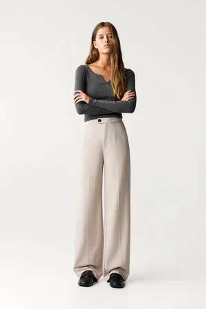 Pull&Bear High-Waist Smart Trousers