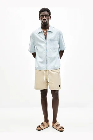 Pull&Bear Stwd Garment Dye Swimming Trunks