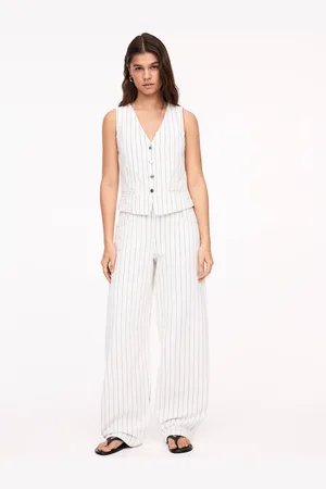 Pull&Bear Striped Balloon Fit Trousers