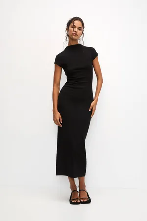 Pull&Bear High Neck Midi Dress