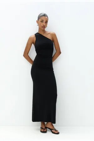 Pull&Bear Asymmetric Midi Gathered Dress