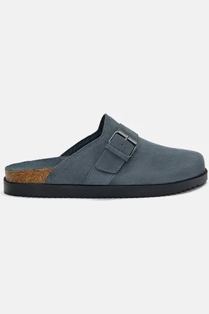 Pull&Bear Buckled Leather Clogs