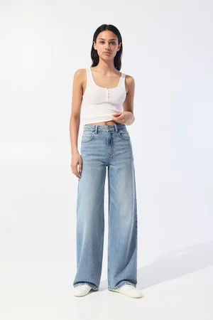 Pull&Bear High-Waist Wide-Leg Jeans