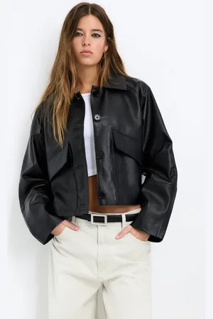 Pull&Bear Lightweight 100% Leather Jacket