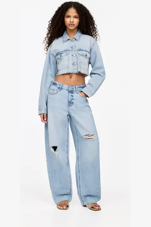 Pull&Bear Ripped Barrel Jeans