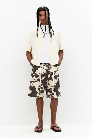 Pull&Bear Cow Print Bermuda Shorts