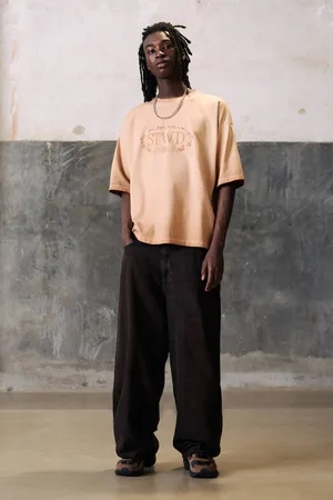 Pull&Bear Stwd Super Baggy Jeans With Print