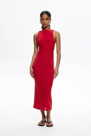 Pull&Bear Fitted Midi Dress