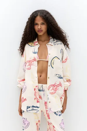 Pull&Bear Print Short Sleeve Shirt