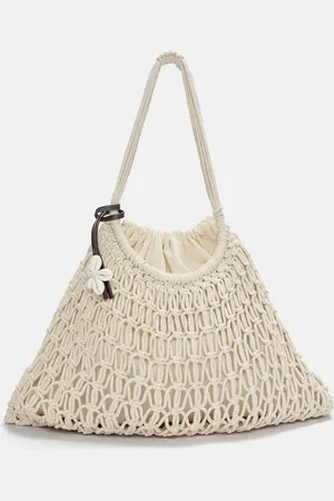 Pull&Bear Embellished Crochet Shopper Bag