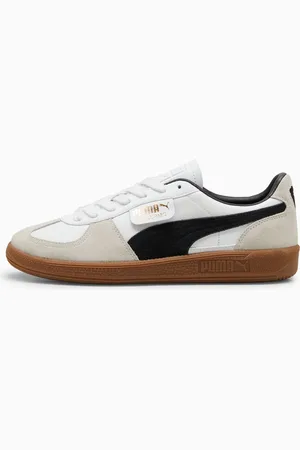 PUMA Palermo Leather Sneakers Unisex, White/Vapor Grey/Gum, size 10