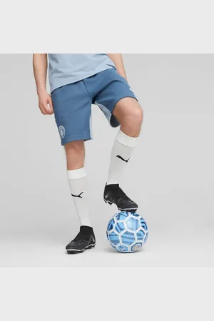 PUMA Manchester City Football Casuals Shorts, Deep Dive/Blue Wash, size Medium