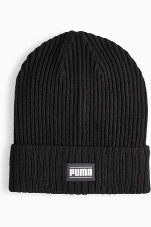 PUMA Classic Cuff Ribbed Beanie Hat, Black