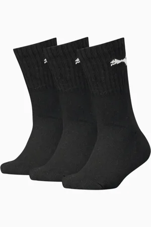 PUMA Junior Sport Socks 3 Pack, Black, size 12-1.5