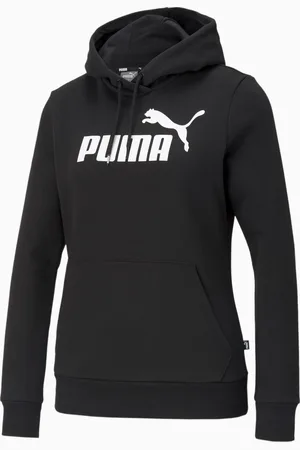 PUMA Essentials Logo Hoodie Women, Black, size Large