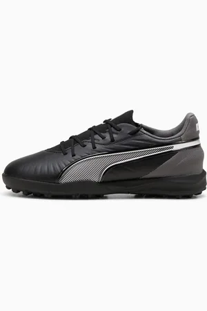 PUMA King Match TT Football Boots Youth, Black/White/Cool Dark Grey, size 1