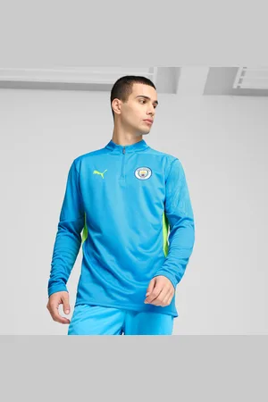 PUMA Manchester City Quarter-Zip Training Top Men, Magic Blue/Yellow Glow, size 3XL