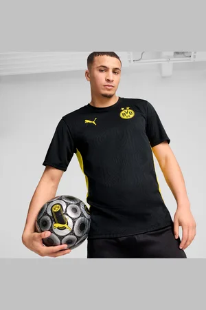 PUMA Borussia Dortmund Training Jersey Men, Black/Faster Yellow, size Large