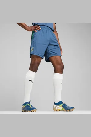 PUMA Neymar Jr "bna" Shorts 2.0 Men, Blue Horizon/Pelé Yellow, size Large
