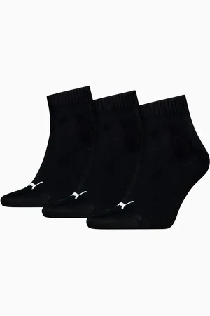 PUMA Quarter Socks 3 Pack Unisex, Black, size 2.5-5