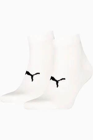 PUMA Quarter Socks (2 Pack) Unisex, White, size 2.5-5