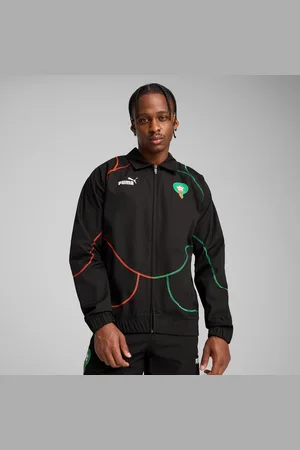 PUMA Morocco Ftblstatement Track Jacket Men, Black/Red/Archive Green, size 3XL