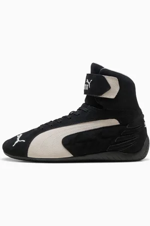 PUMA SpeedCat Mid Sneakers Unisex, Black/Warm White, size 10