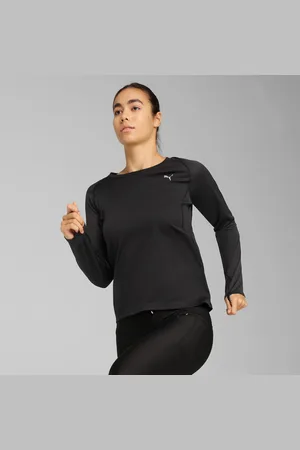 PUMA Velocity Long Sleeve Running Top Shirt Women, Black, size Large