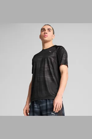 PUMA Velocity All-Over Print Running T-Shirt Men, Black, size Large