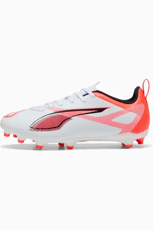 PUMA Ultra 5 Play FG/AG Football Boots Youth, White/Black/Glowing Red, size 1