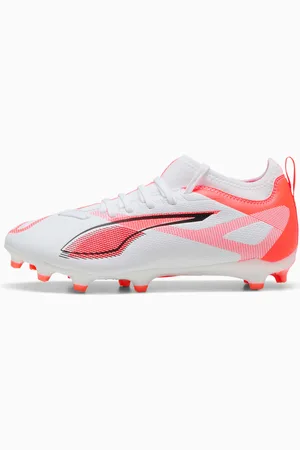 PUMA Ultra 5 Match FG/AG Football Boots Youth, White/Black/Glowing Red, size 1