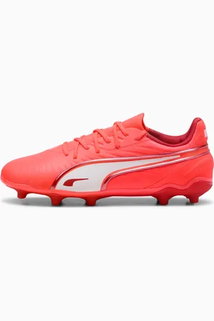 PUMA King Match FG/AG Football Boots Youth, Glowing Red/White/Red Fire, size 1