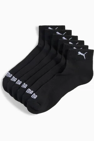 PUMA Quarter Socks (3 Pack) Unisex, Black, size 2.5-5