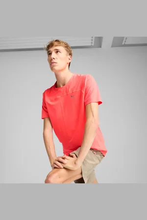 PUMA Seasons Coolcell Short Sleeve T-Shirt Men, Glowing Red, size Large