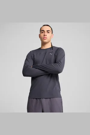 PUMA Seasons Long Sleeve T-Shirt Men, Galactic Grey, size Large