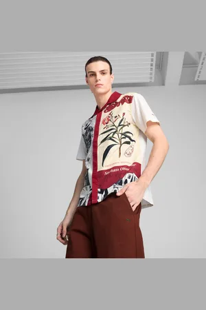 PUMA Palais Artisan Shirt Men, Alpine Snow, size Large