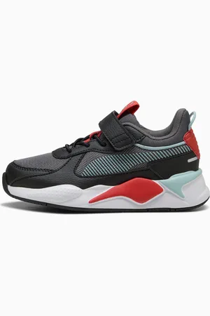 PUMA RS-X Kids Sneakers, Cool Dark Grey/Modern Mint, size 1