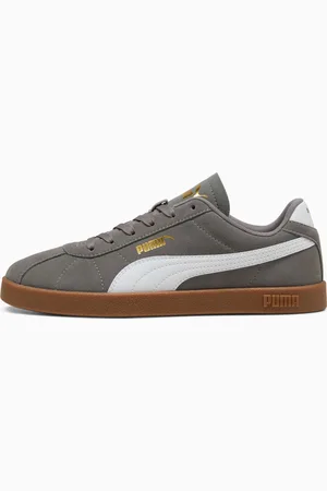 PUMA Club II Suede Sneakers Unisex, Cast Iron/White, size 3.5