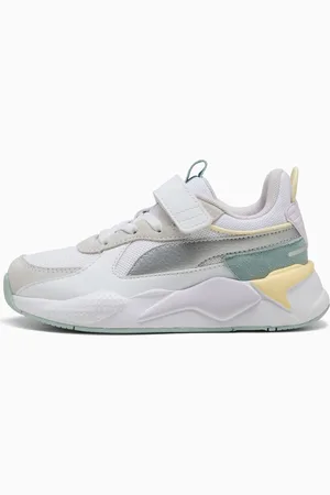PUMA RS-X Metallic Alternative Closure+ Sneakers Kids, White/Silver, size 1
