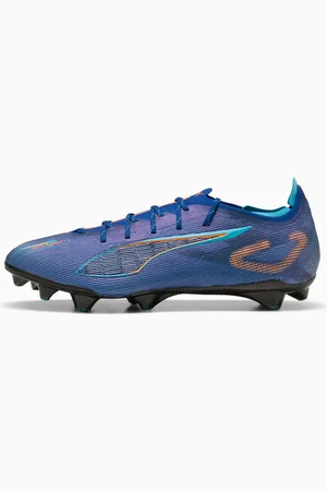 PUMA Ultra 5 Carbon Speed FG Football Boots Unisex, Vivid Blue/Heat Fire/Bright Aqua, size 10