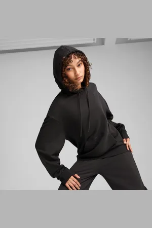 PUMA Her Relaxed Hoodie Women, Black, size Large