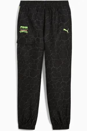 PUMA X Tmnt Relaxed Woven Cargo Pants Youth, Black, size 11-12 Youth