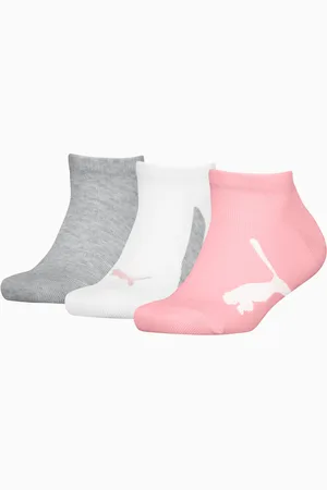 PUMA Sneaker Socks Youth (3-Pack), Pink/Grey, size 12-1.5