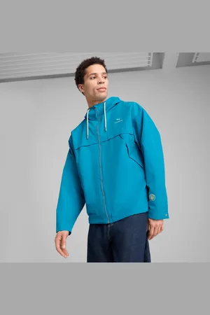 PUMA Manchester City MMQ Jacket Men, Tropical Blue/Pale Lemon, size Large