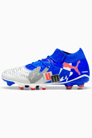 PUMA Future 8 Match Forever FG/AG Football Boots Unisex, White/Ultra Blue/Feather Grey, size 10