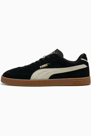 PUMA Club II Era Suede Sneakers Unisex, Black/Alpine Snow/Gum, size 10
