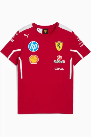 PUMA Scuderia Ferrari Hp 2025 Team T-Shirt Youth, Dark Cherry, size 11-12 Youth